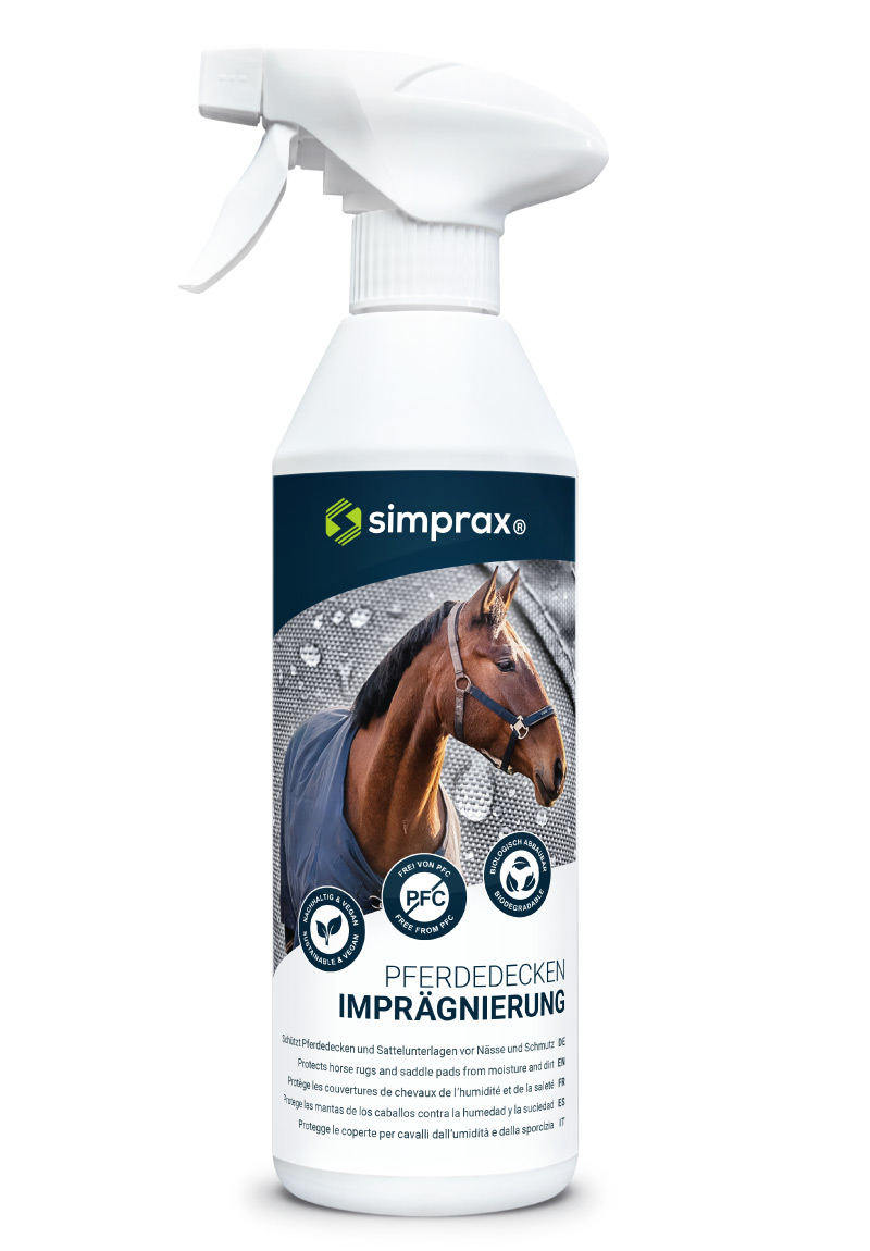 Imprägnierspray für Pferdedecken und Sattelunterlagen - simprax®